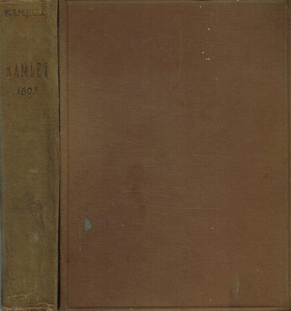 The Tragicall Historie Of Hamlet Prince Of Denmarke 1603 - Giovanni Ramello - copertina