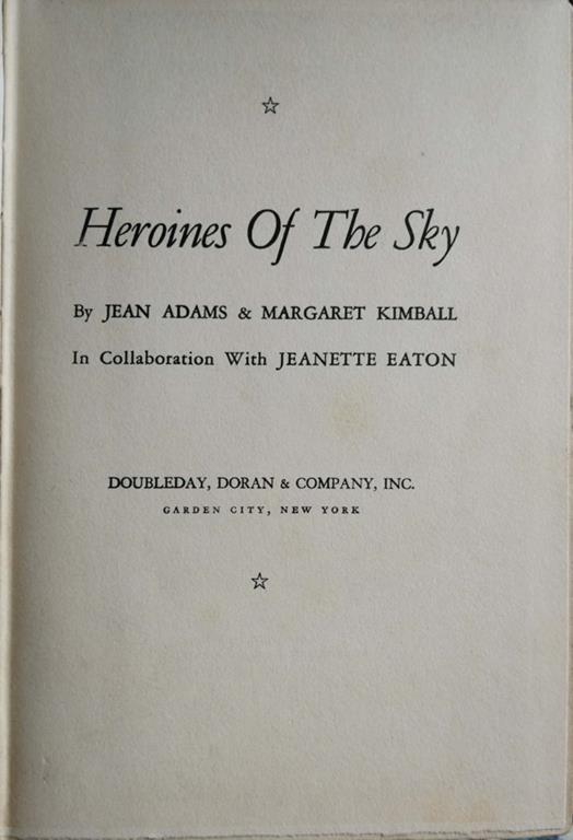 Heroines Of The Sky - Jean Adams,Margaret Kimball - copertina