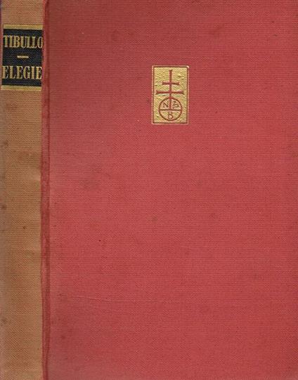 Elegie - Albio Tibullo - copertina