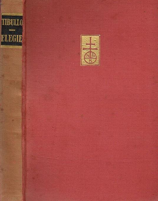 Elegie - Albio Tibullo - copertina