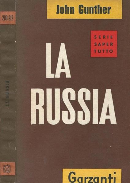 La Russia - John Gunther - copertina