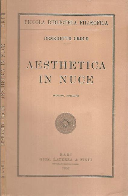 Aesthetica in nuce - Benedetto Croce - copertina