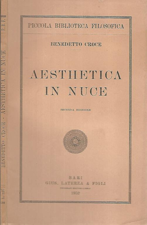 Aesthetica in nuce - Benedetto Croce - copertina