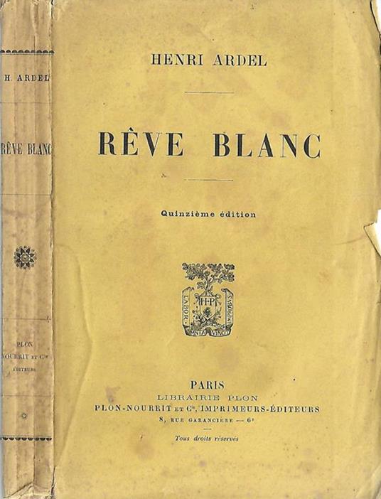 Reve blanc - Henry Ardel - copertina