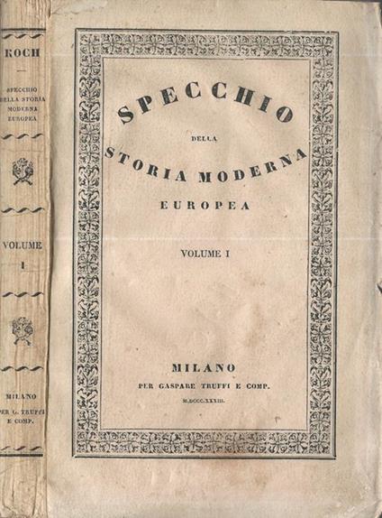 Specchio della storia moderna europea Vol I - copertina