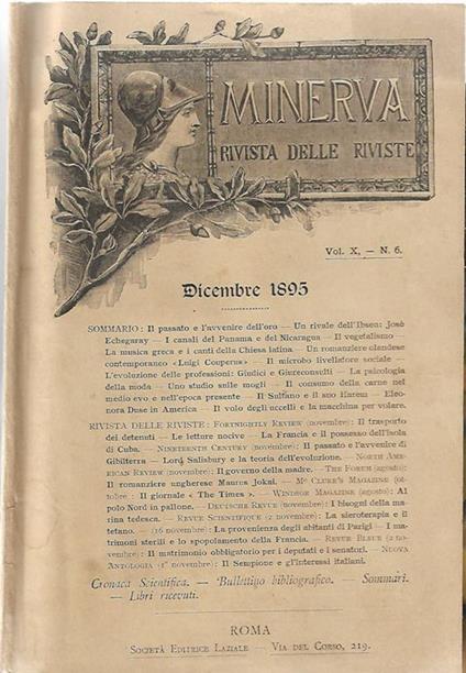 Minerva. Rassegna internazionale e rivista delle riviste - copertina