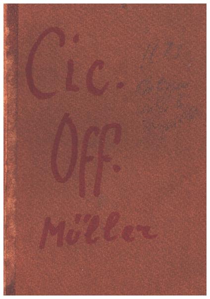 De Officiis libri tres. Recognovit C.F.W.Muller - M. Tullio Cicerone - copertina