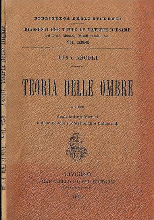Teoria delle ombre - Lina Ascoli - copertina
