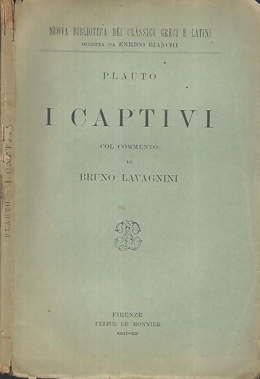 I Captivi - T. Maccio Plauto - copertina