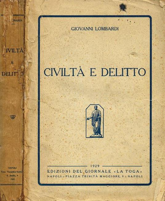 Civiltà e delitto - Giovanni Lombardi - copertina