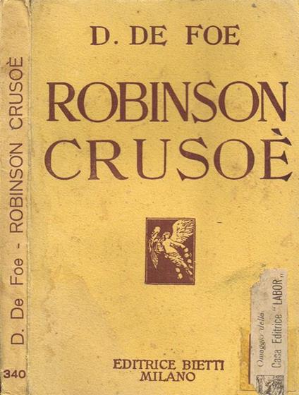 Robinson Crusoè - Daniel De Foe - copertina