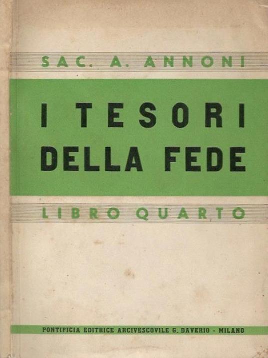 I tesori della fede - copertina