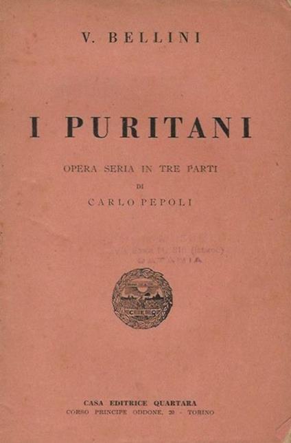 I puritani - Vincenzo Bellini - copertina