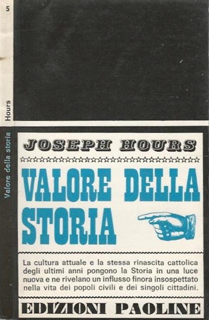 Valore della storia - Joseph Hours - copertina