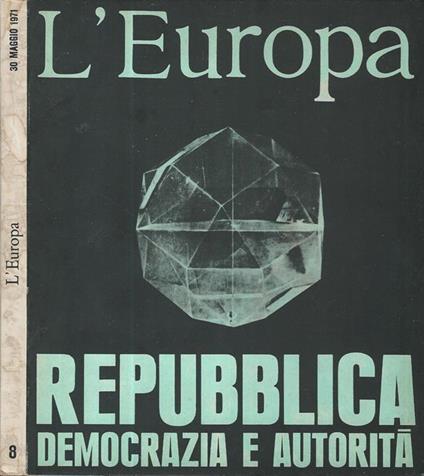 L' Europa. Repubblica, democrazia, autorità - copertina