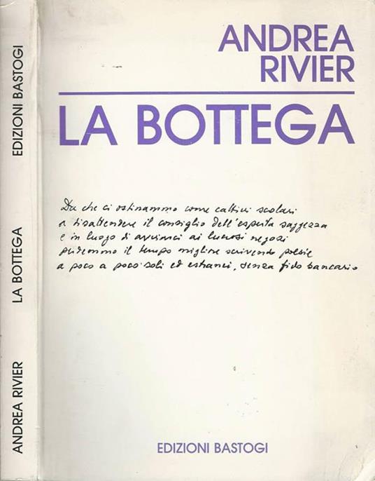 La bottega - Andrea Rivier - copertina