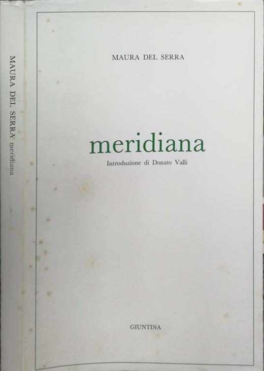 Meridiana - Maura Del Serra - copertina