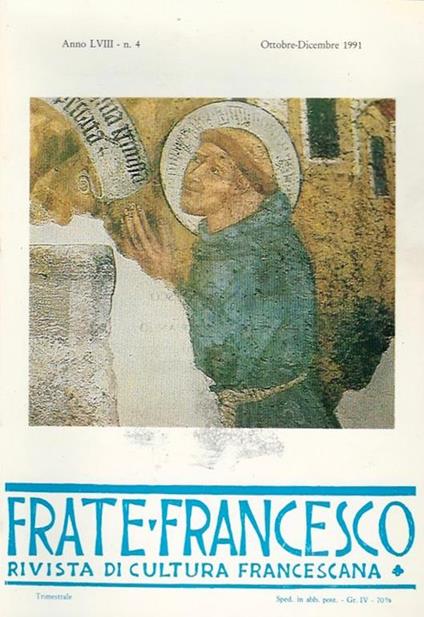 Frate Francesco n. 4. Rivista di cultura francescana - copertina