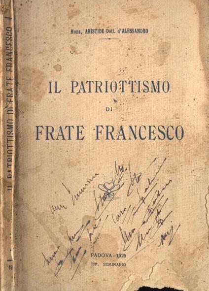 Il patriottismo di Frate Francesco - copertina