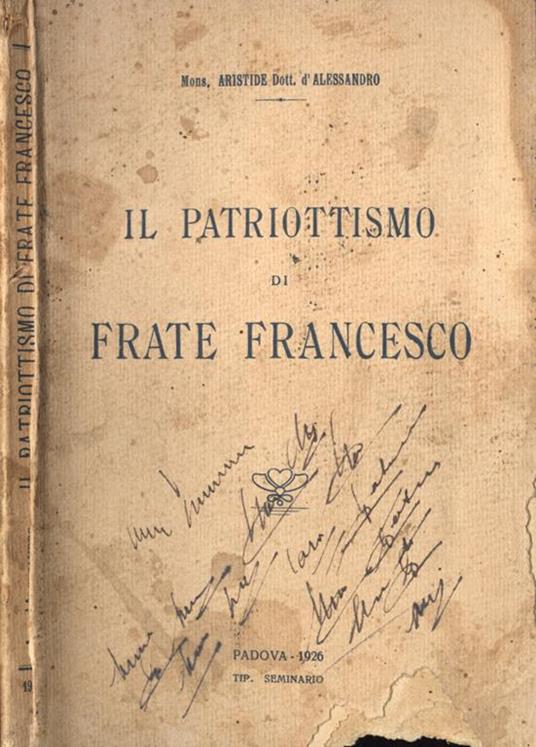 Il patriottismo di Frate Francesco - copertina