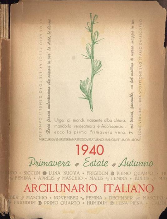 Arcilunario italiano 1940 - copertina
