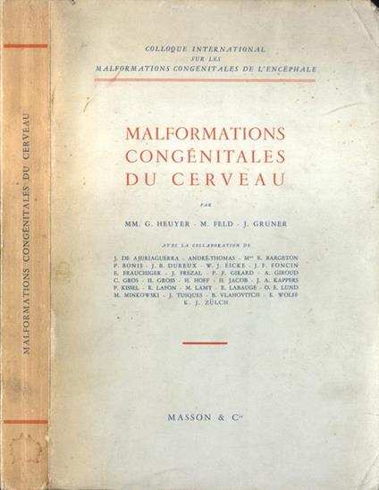 Malformations congènitales du cerveau - G. Heuyer - copertina