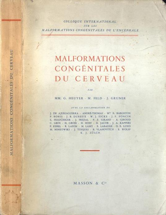 Malformations congènitales du cerveau - G. Heuyer - copertina