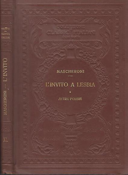 L' invito a Lesbia Cidonia e altre poesie - Lorenzo Mascheroni - copertina