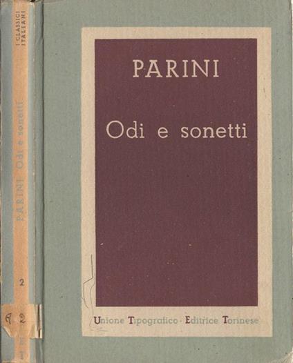 Odi e sonetti - Giuseppe Parini - copertina