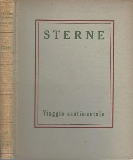 Un viaggio sentimentale - Laurence Sterne - copertina