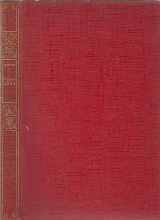 Le affinità elettive - Johann Wolfgang Goethe - copertina