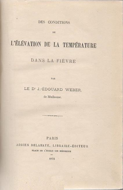 Miscellanea sulla febbre - copertina