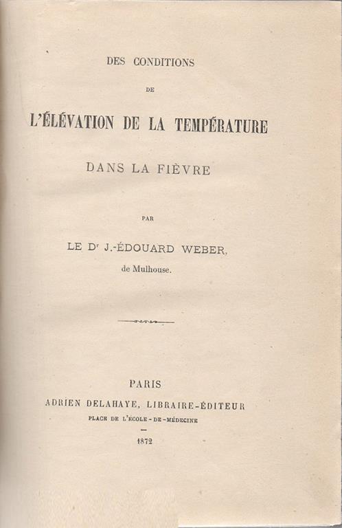 Miscellanea sulla febbre - copertina