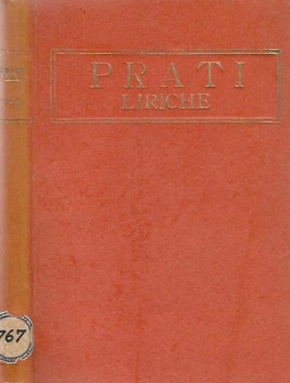 Liriche - Giovanni Prati - copertina