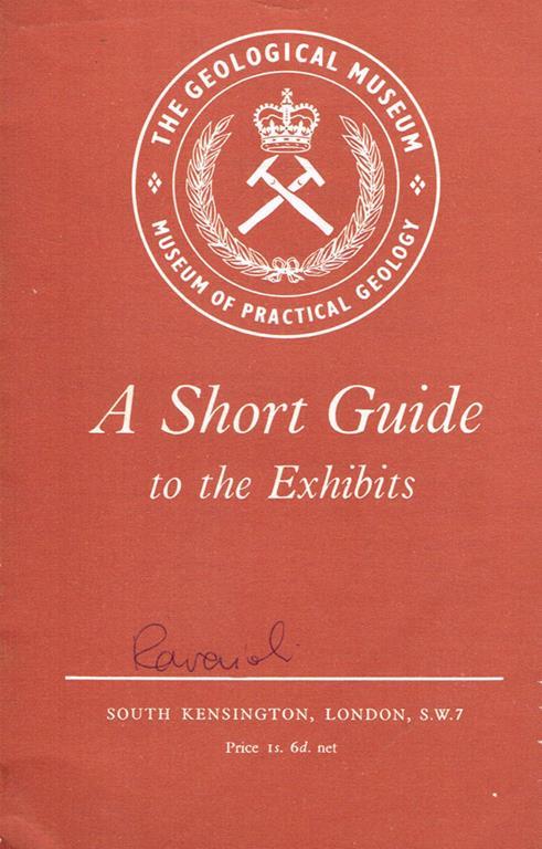 The Geological Museum (Museum of Practical Geology). A short guide to the exhibits - copertina
