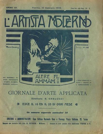 L' Artista Moderno (Fasc. N. 1) - R. Carlucci - copertina