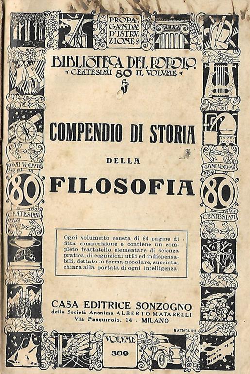 Compendio di storia della filosofia - copertina