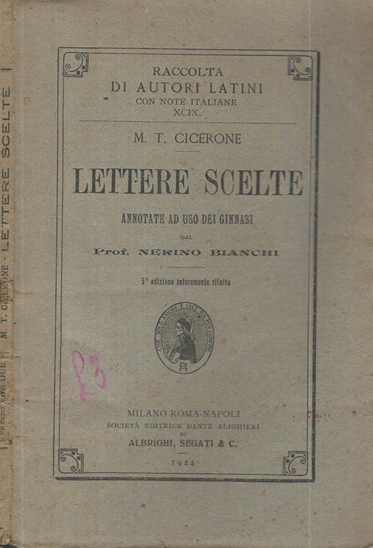 Lettere scelte - M. Tullio Cicerone - copertina
