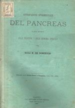 Estirpazione sperimentale del pancreas e suoi effetti sulla digestione e sulla economia generale