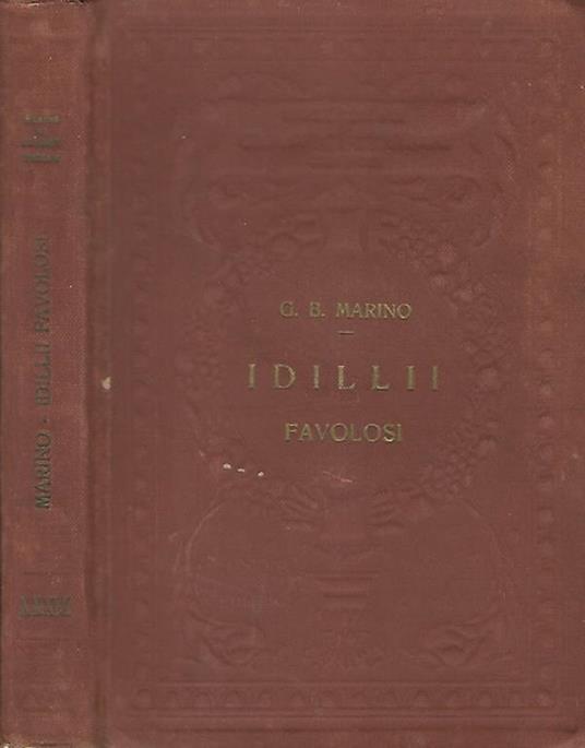 Idillii favolosi - Giovan Battista Marino - copertina