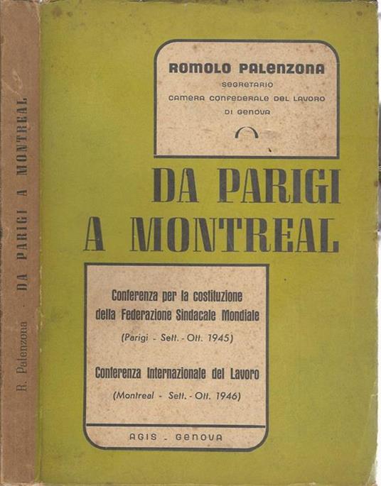 Da Parigi a Montreal - Romolo Palenzona - copertina