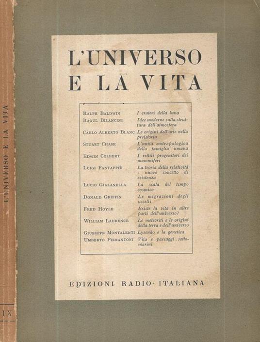 L' universo e la vita - copertina
