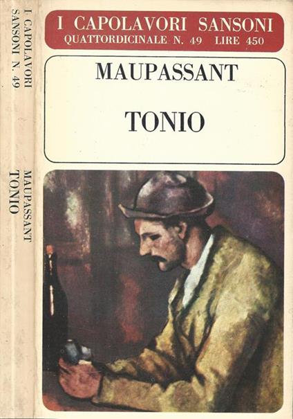 Tonio - Guy de Maupassant - copertina