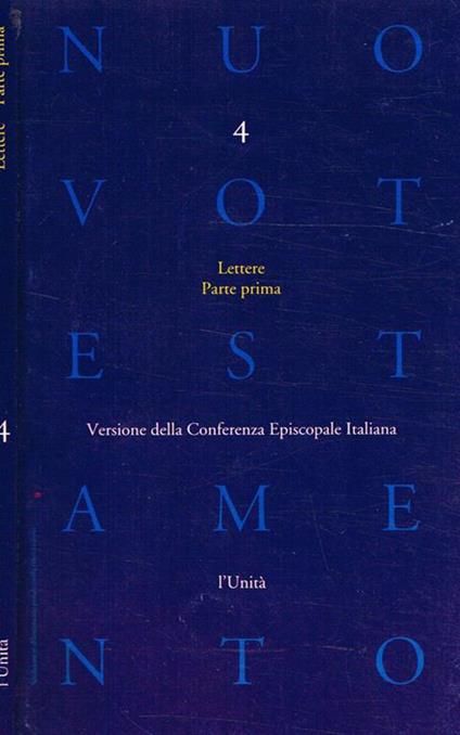 Nuovo Testamento 4. Lettere parte prima - copertina