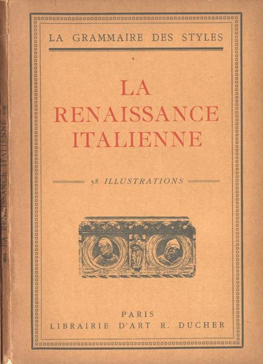 La Reinassance italienne - copertina