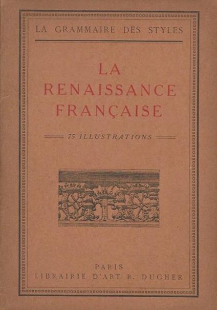 La Renaissance française - copertina