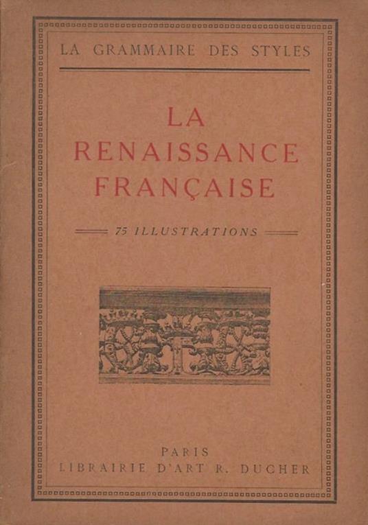La Renaissance française - copertina