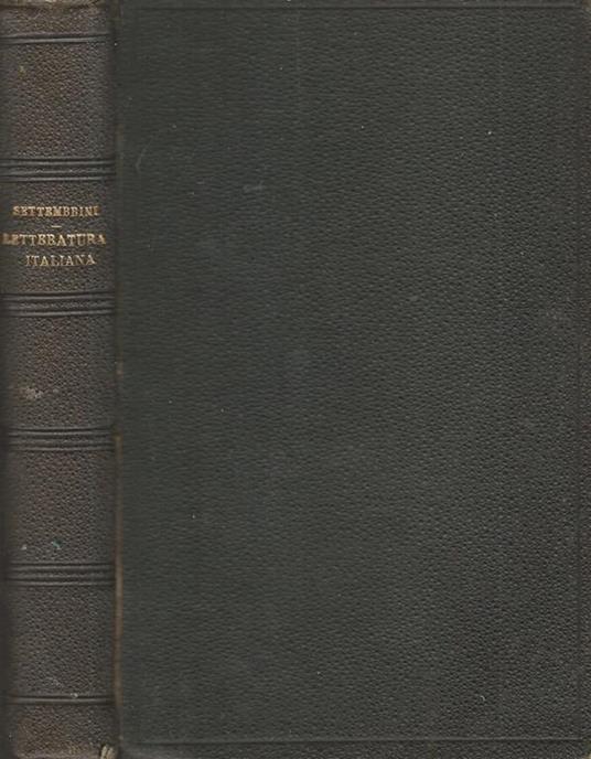 Lezioni di Letteratura Italiana Vol III - Luigi Settembrini - copertina
