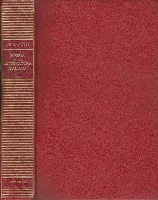 Storia della Letteratura Italiana. Vol. I - Francesco De Sanctis - copertina