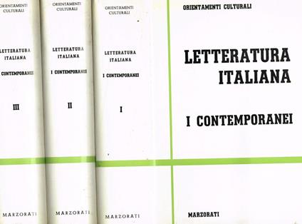 Letteratura italiana. I contemporanei vol.I II III - copertina